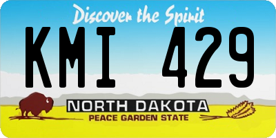 ND license plate KMI429