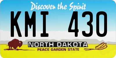 ND license plate KMI430