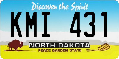 ND license plate KMI431