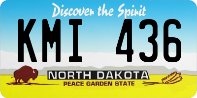 ND license plate KMI436