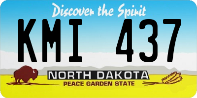 ND license plate KMI437