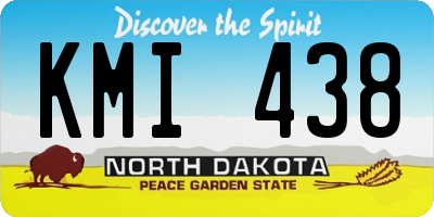 ND license plate KMI438