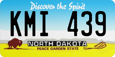 ND license plate KMI439