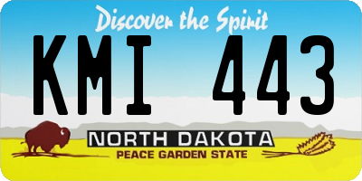 ND license plate KMI443