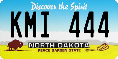 ND license plate KMI444