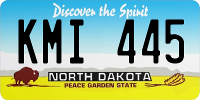 ND license plate KMI445