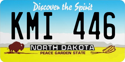 ND license plate KMI446