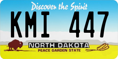 ND license plate KMI447