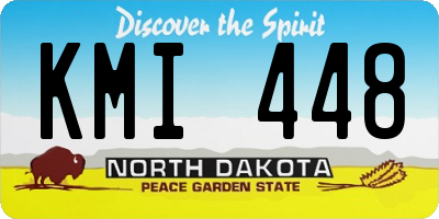 ND license plate KMI448