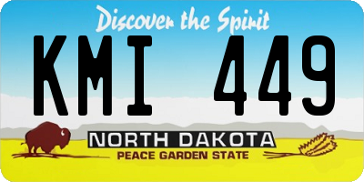 ND license plate KMI449