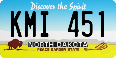 ND license plate KMI451