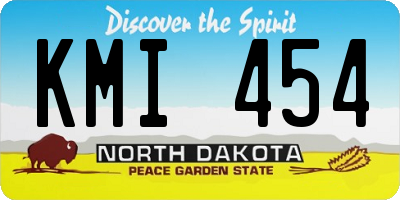 ND license plate KMI454