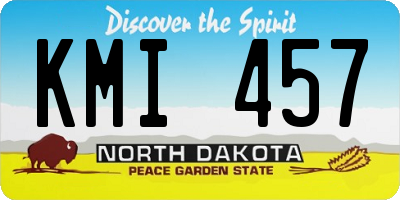 ND license plate KMI457