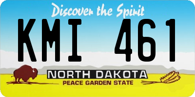 ND license plate KMI461