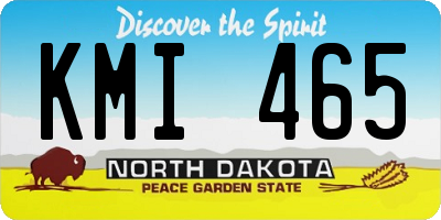 ND license plate KMI465