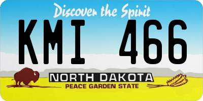 ND license plate KMI466