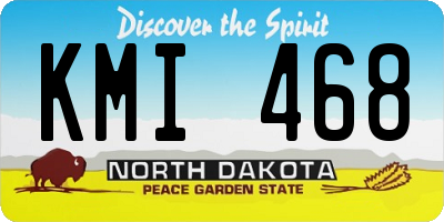 ND license plate KMI468
