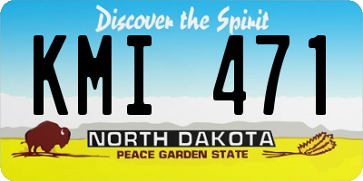 ND license plate KMI471