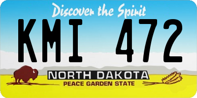 ND license plate KMI472