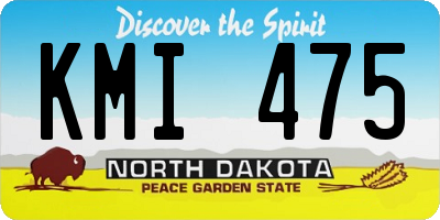 ND license plate KMI475