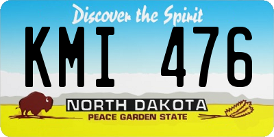ND license plate KMI476