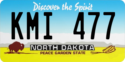 ND license plate KMI477
