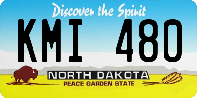 ND license plate KMI480
