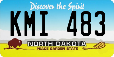 ND license plate KMI483