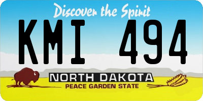 ND license plate KMI494