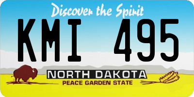 ND license plate KMI495