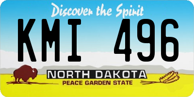ND license plate KMI496