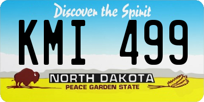 ND license plate KMI499