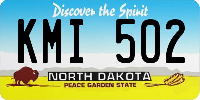 ND license plate KMI502