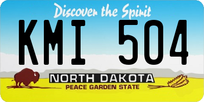 ND license plate KMI504