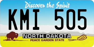ND license plate KMI505