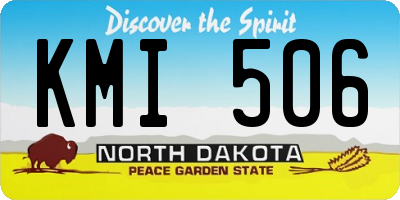 ND license plate KMI506