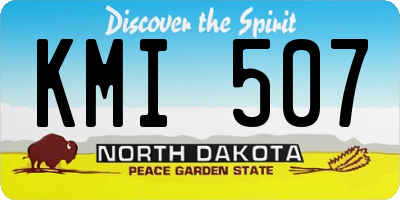 ND license plate KMI507