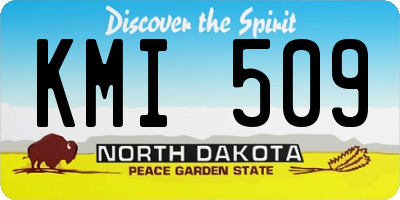 ND license plate KMI509