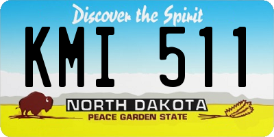 ND license plate KMI511
