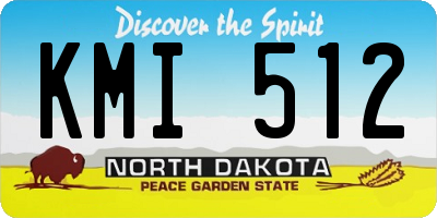 ND license plate KMI512