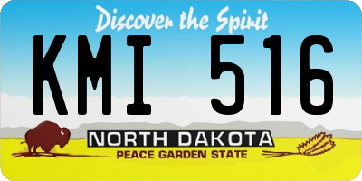 ND license plate KMI516