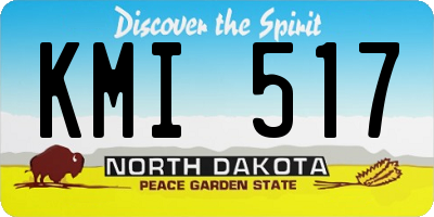 ND license plate KMI517