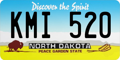 ND license plate KMI520