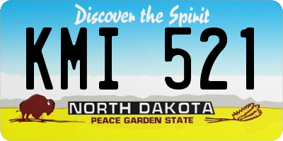 ND license plate KMI521