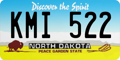 ND license plate KMI522