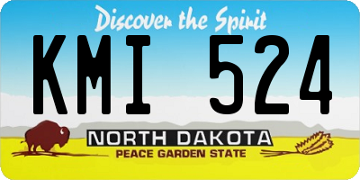 ND license plate KMI524