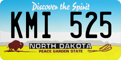 ND license plate KMI525