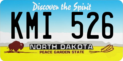 ND license plate KMI526
