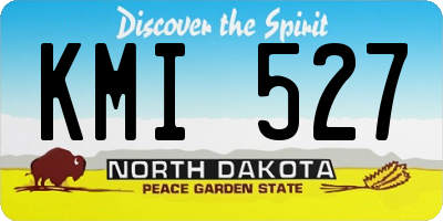 ND license plate KMI527