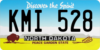ND license plate KMI528